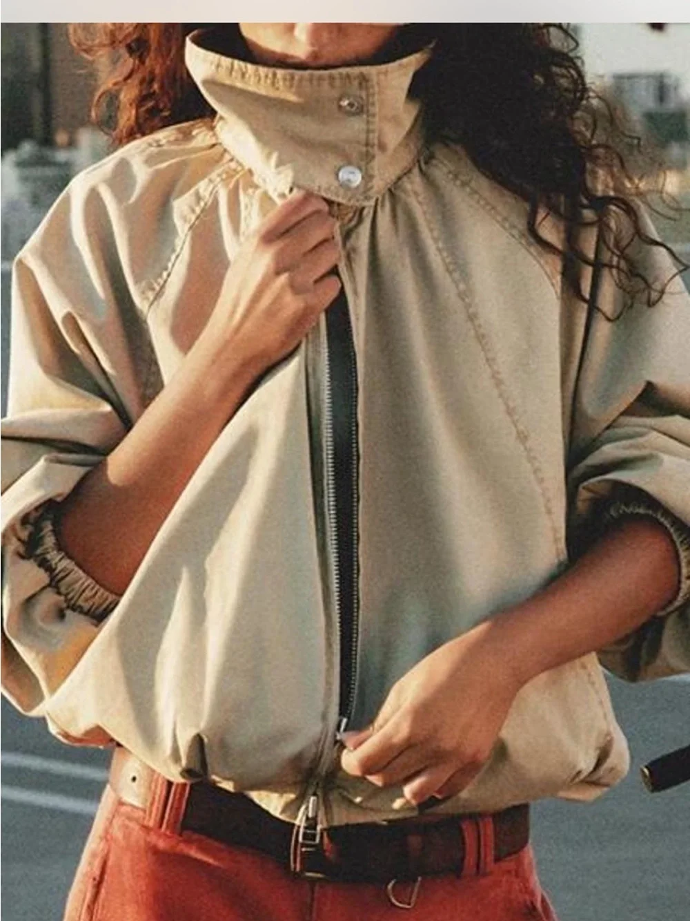 Free People Chelsea Funnel Neck Jacket